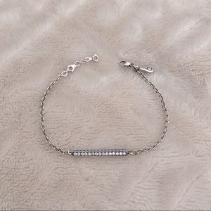 Pandora Hearts bracelet, CZ & sterling silver bar bracelet